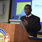 Dr. Lonnie Johnson, president and CEO at Excellatron, but probably best known as the inventor of the Super Soaker, talks about global energy and environmental challenges as part of the Office of Naval Research's (ONR) 70th Anniversary Edition Distinguished Lecture Series.